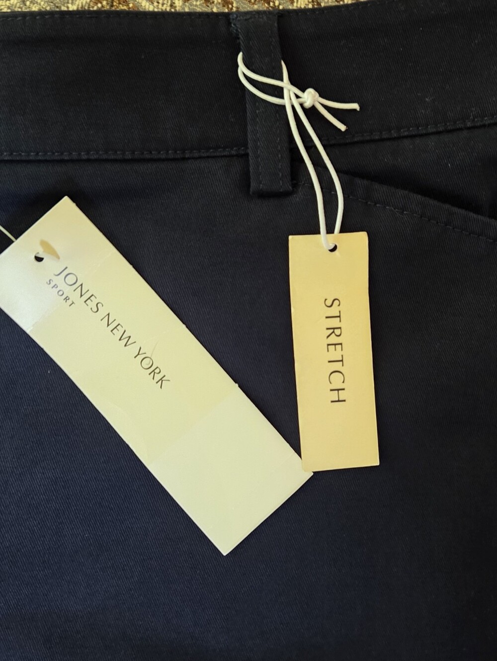 NWT Jones New York Sport Navy Blue Stretch Shorts - Size 12 - Picture 6 of 6